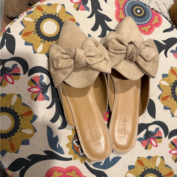 J. Crew Women's Beige Bow Mules - Picture 3 of 3